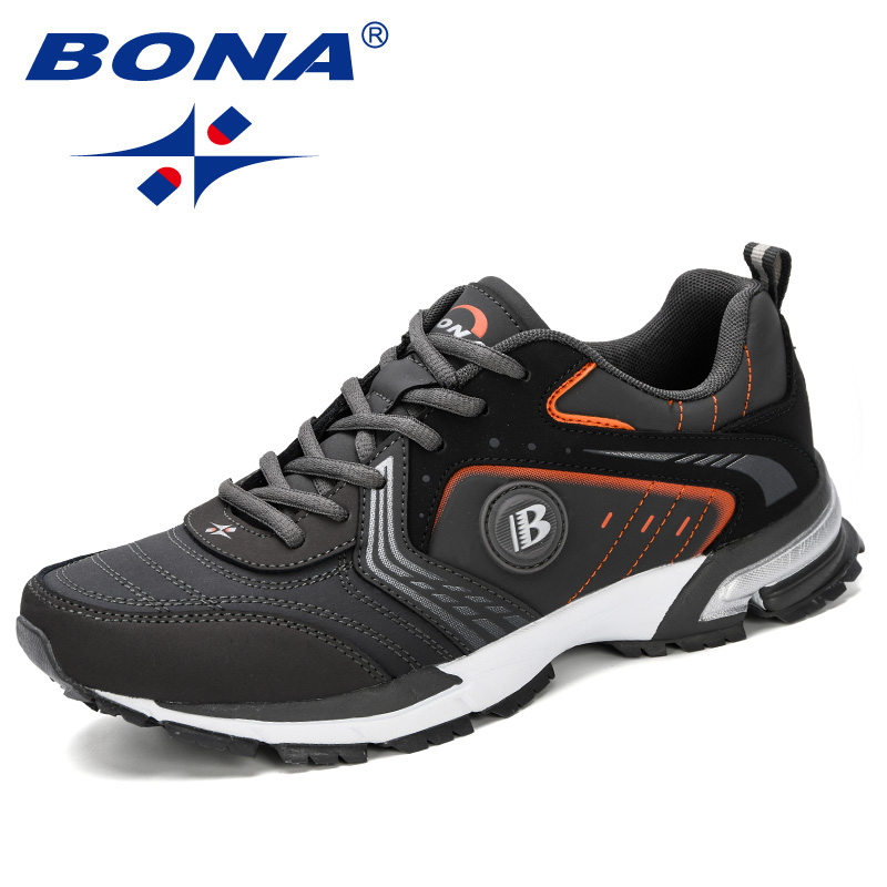 BONA Running Shoes Men Fashion Outdoor Light Breathable Sneakers Man Lace-Up Sports Walking Jogging Shoes Man Comfortable alx