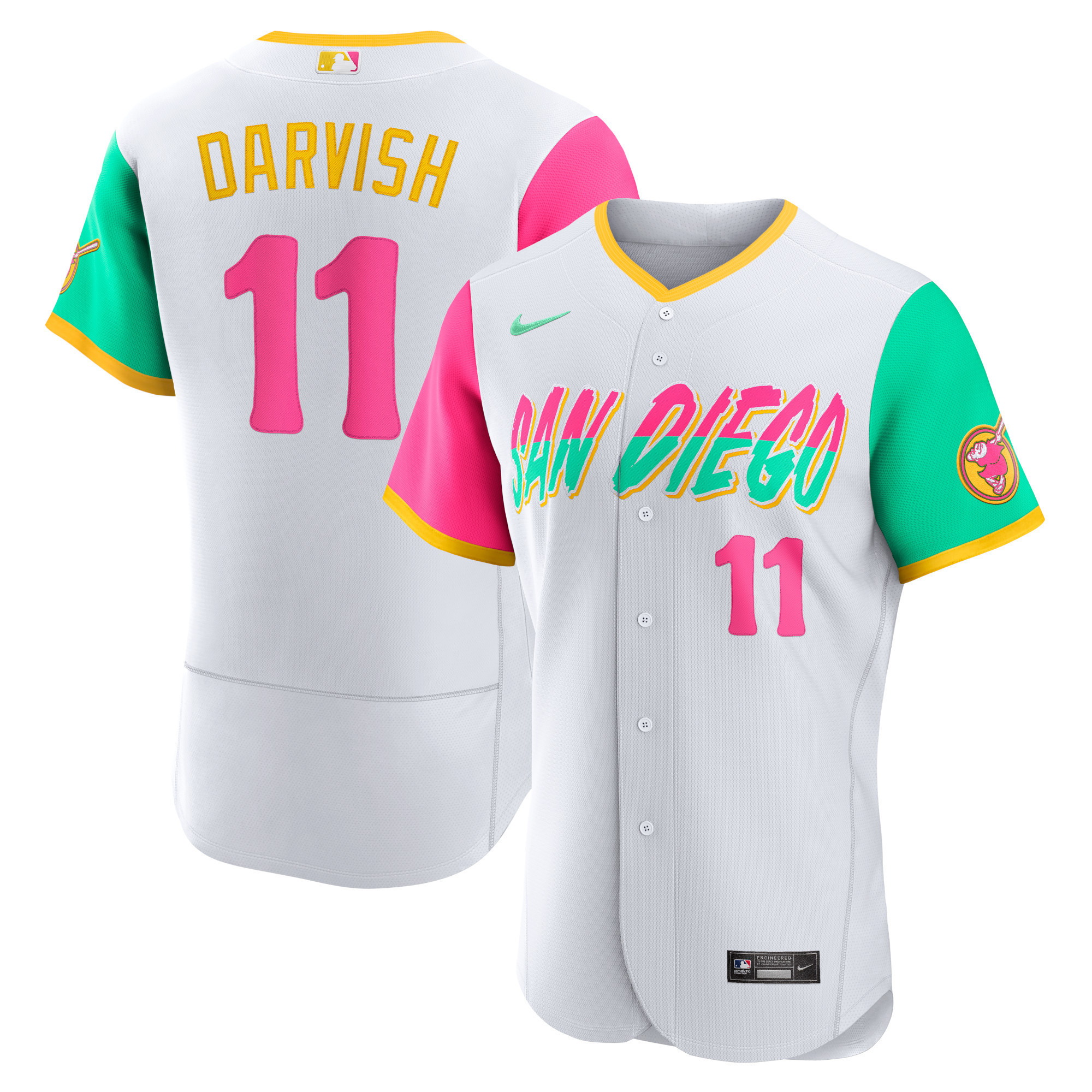 Yu Darvish San Diego Padres 2022 City Connect Authentic Player Jersey – White MLB