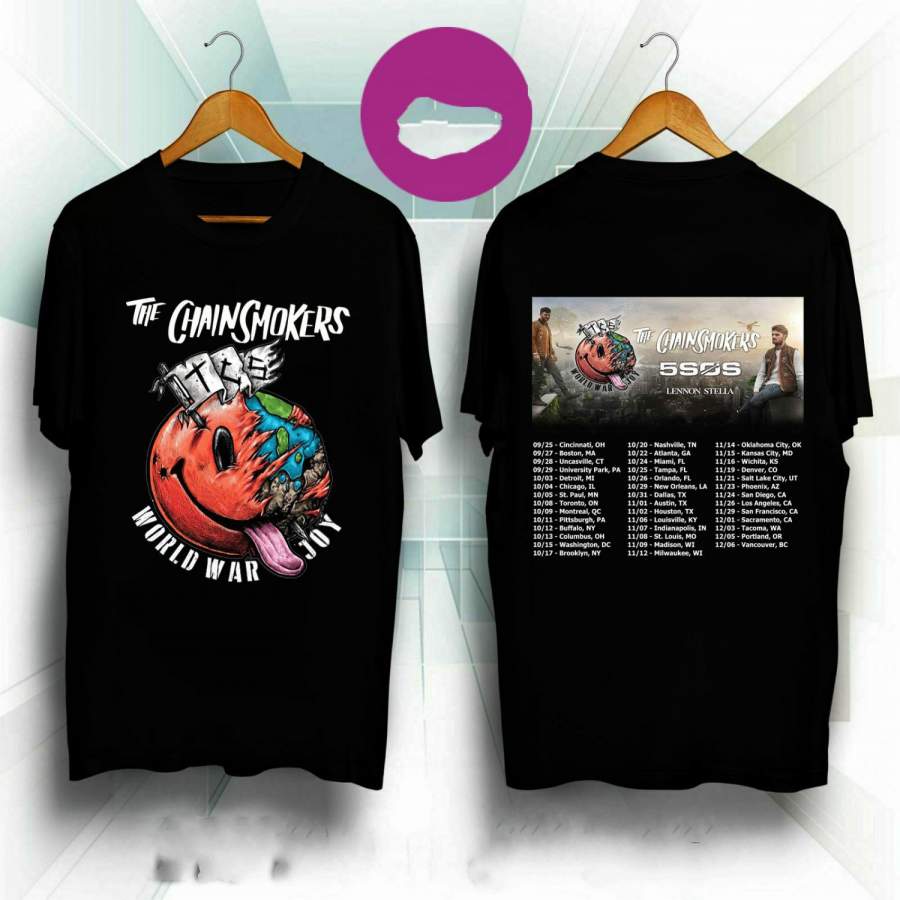 The Chainsmokers World War Joy Tour Dates 2020 Concert T-Shirt