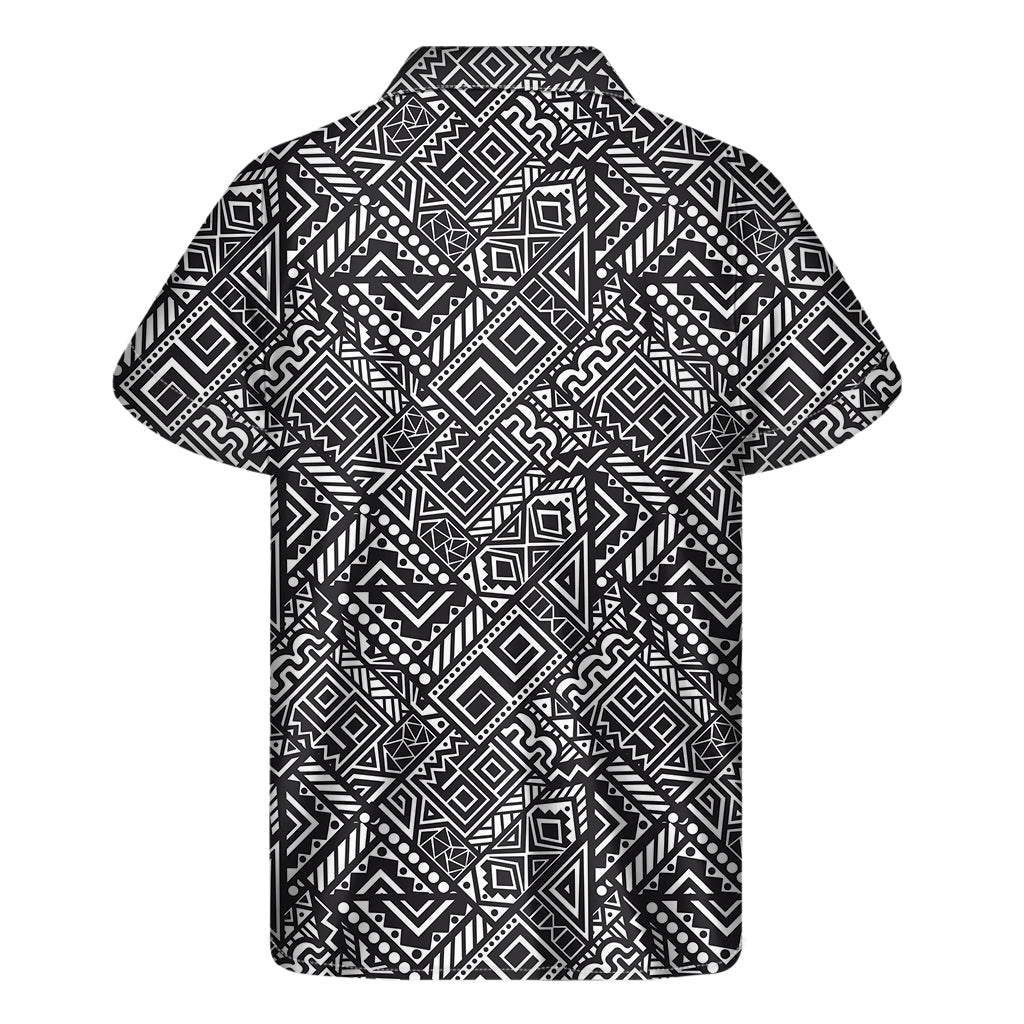 Black And White African Tribal Print Men’S Short Sleeve Shirt – Melanin ...