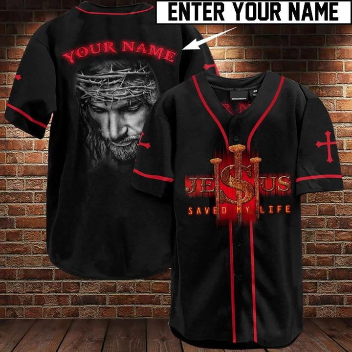 Christ Baseball Jersey – Saved My Life Custom Baseball Jersey Shirt For Men And Women