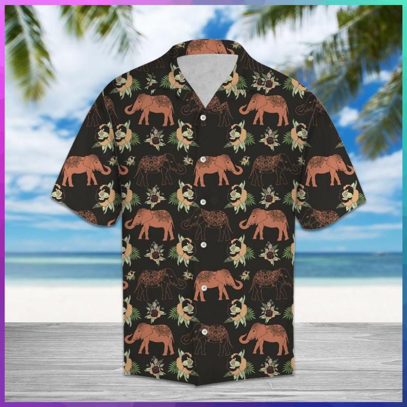 Elephant Multicolor Best Design Hawaii Shirt Ha81318