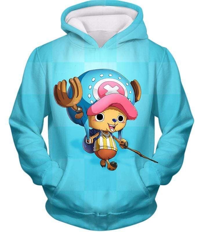 One Piece Cotton Candy Lover Doctor Tony Tony Chopper Cool Blue Hoodie