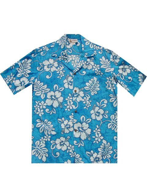 Batik Hibiscus Blue White Amazing Design Hawaiian Shirt Dhc1806984