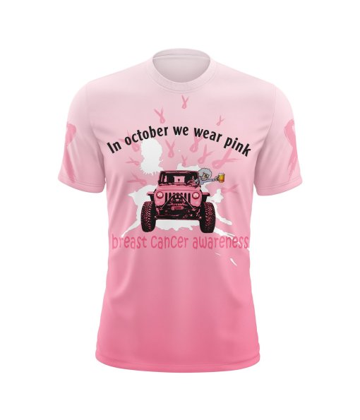 In October We Wear Pink Breast Cancer Awareness Truck And Beer Breast Cancer 3D Clothes