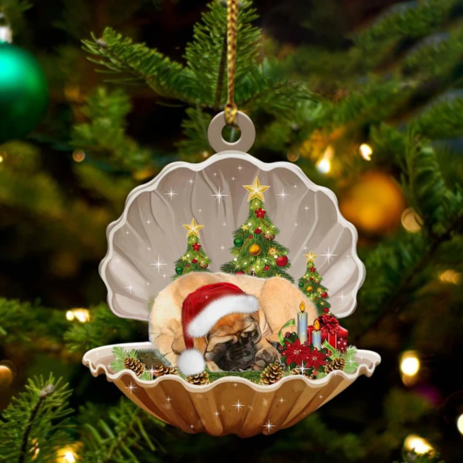 English Mastiff3-Sleeping Pearl In Christmas Two Sided Ornament