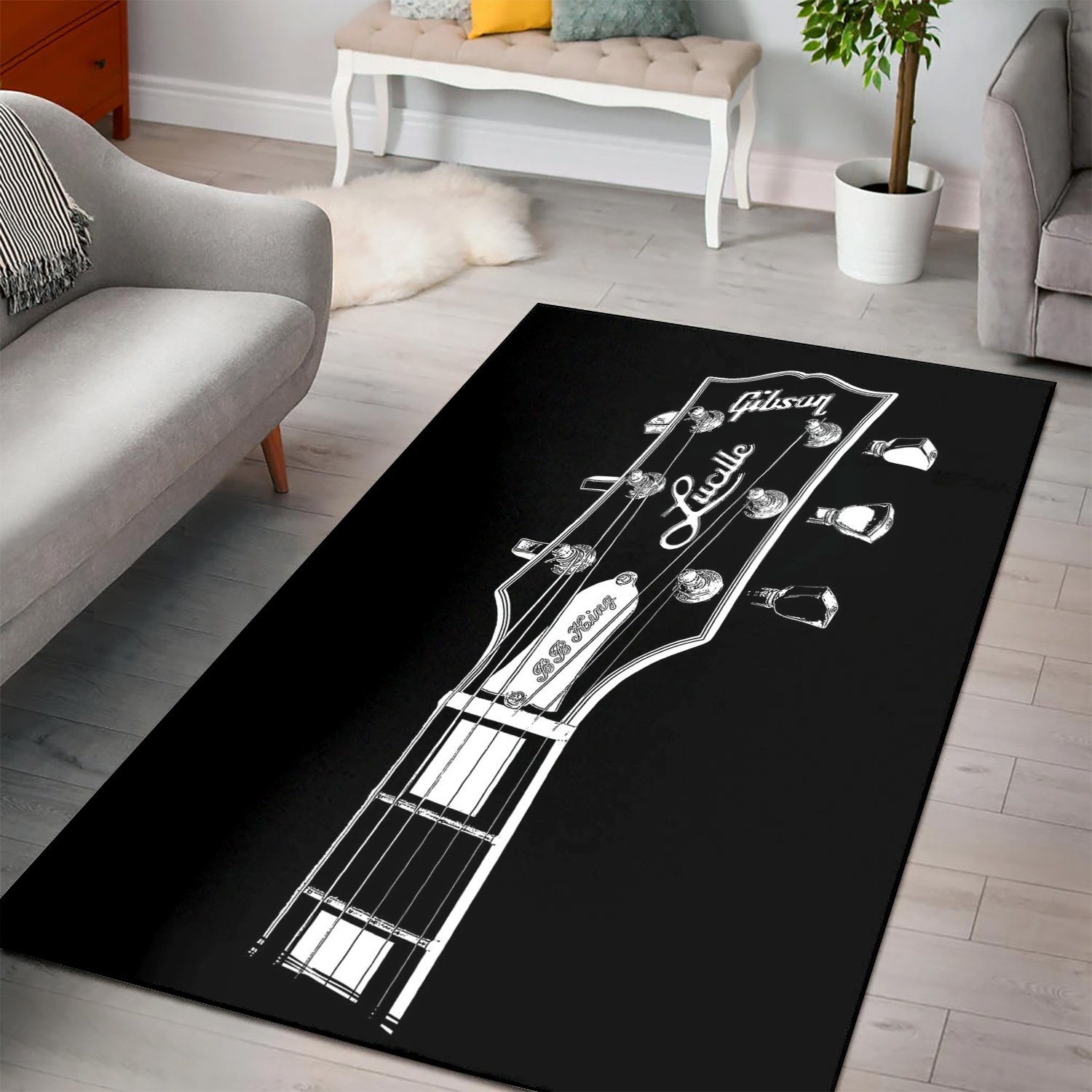 Bb King Lucille  Rug,  Gift for fans,  Halloween Gift