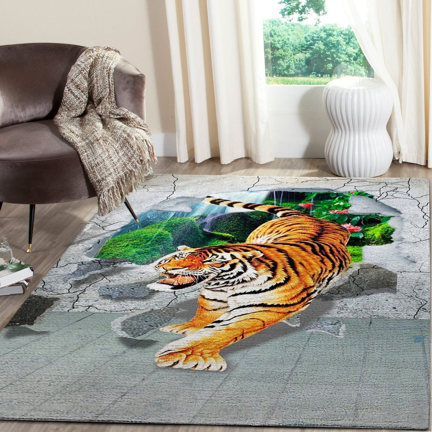 3D Area Rug Tiger