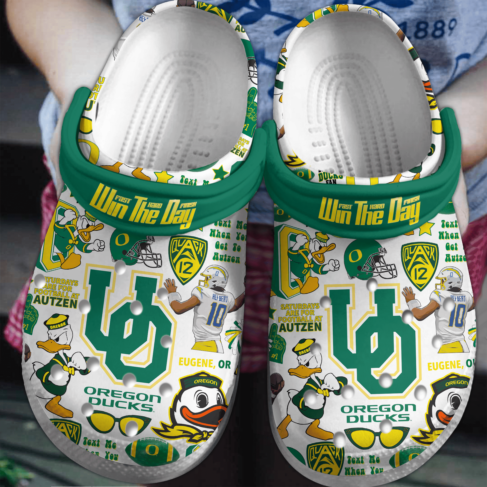 Oregon Ducks NCAA Sport Crocss Crocband Clogs Shoes Comfortable For Men Women and Kids