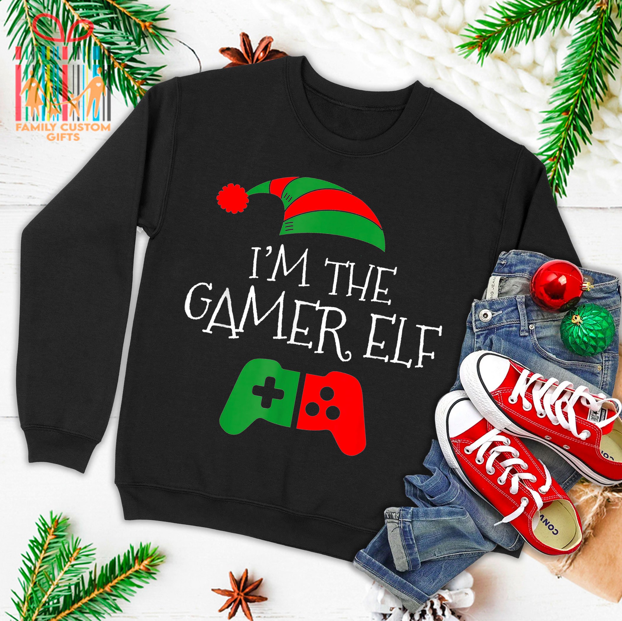 I’M The Gamer Elf Matching Family Funny Christmas Ugly Christmas Sweater 2023 T-Shirt