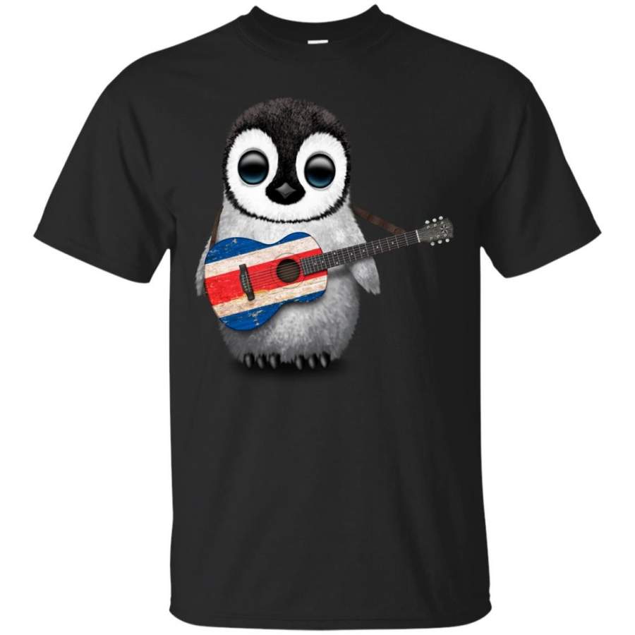 COSTA RICA – Baby Penguin Playing Costa Rican Flag Guitar T Shirt & Hoodie