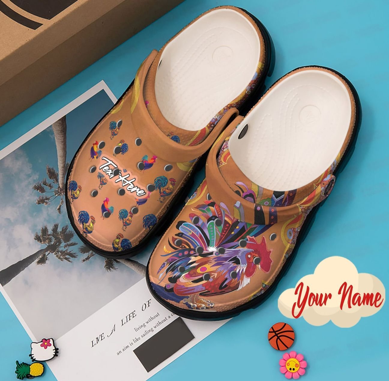 Chicken Personalized Clog, Custom Name, Text, Color, Number Fashion Style For Women, Men, Kid, Print 3D Love Chickens Very Much