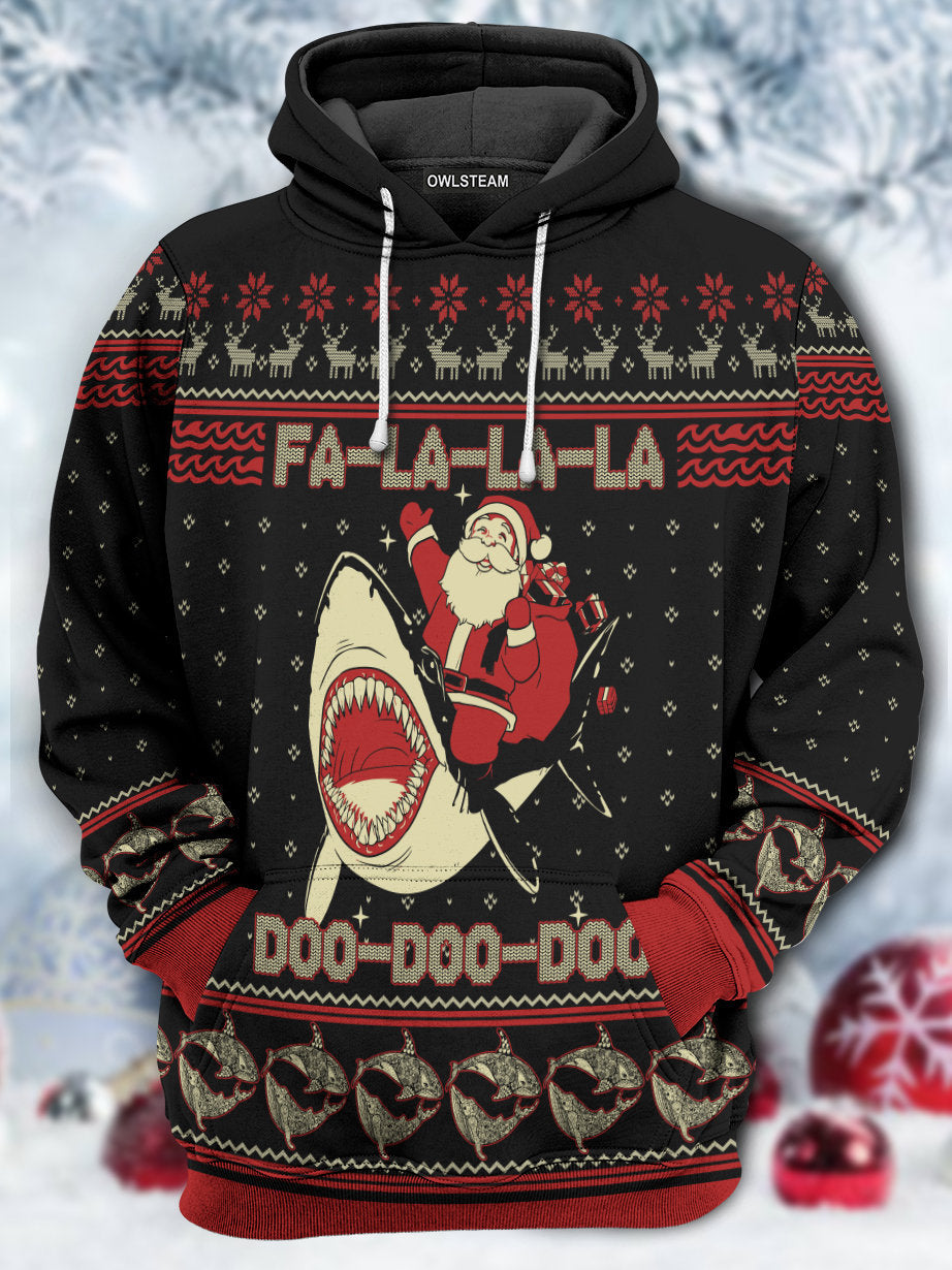 Waybackapparel Shark Merry Christmas Doo Doo 3D All Over Print