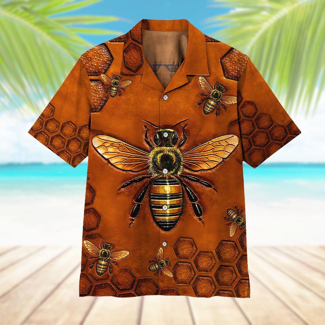 Bee All Over Printed Hawaii Shirt Ha104521