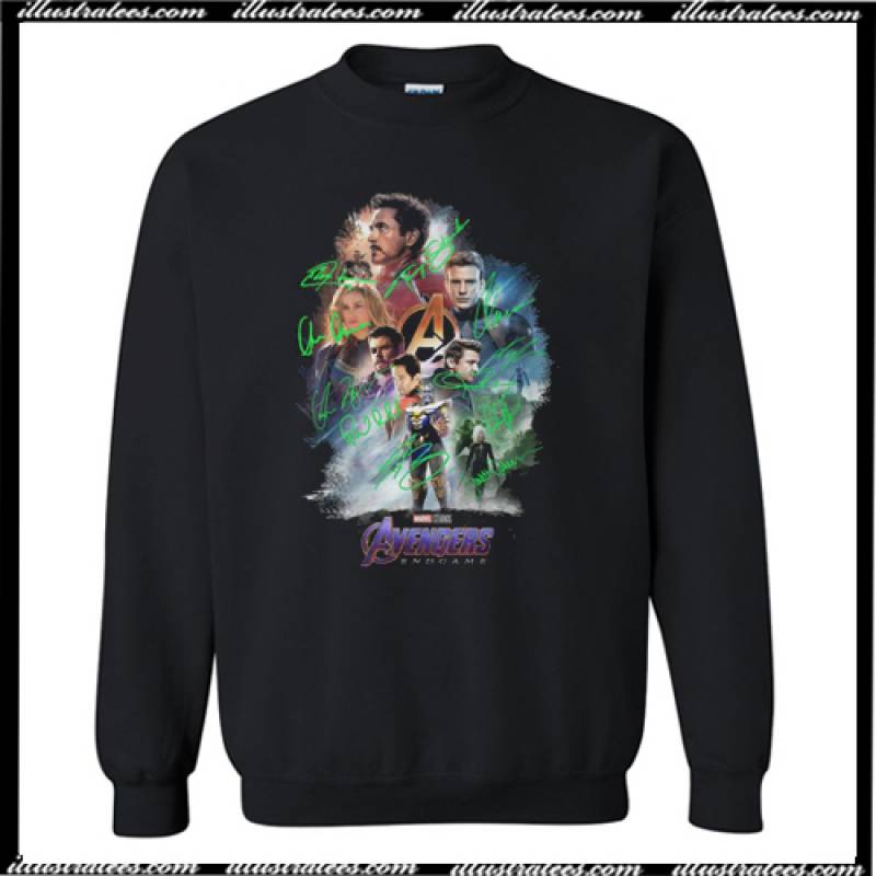 Avenger Endgame Poster Signature Sweatshirt AI