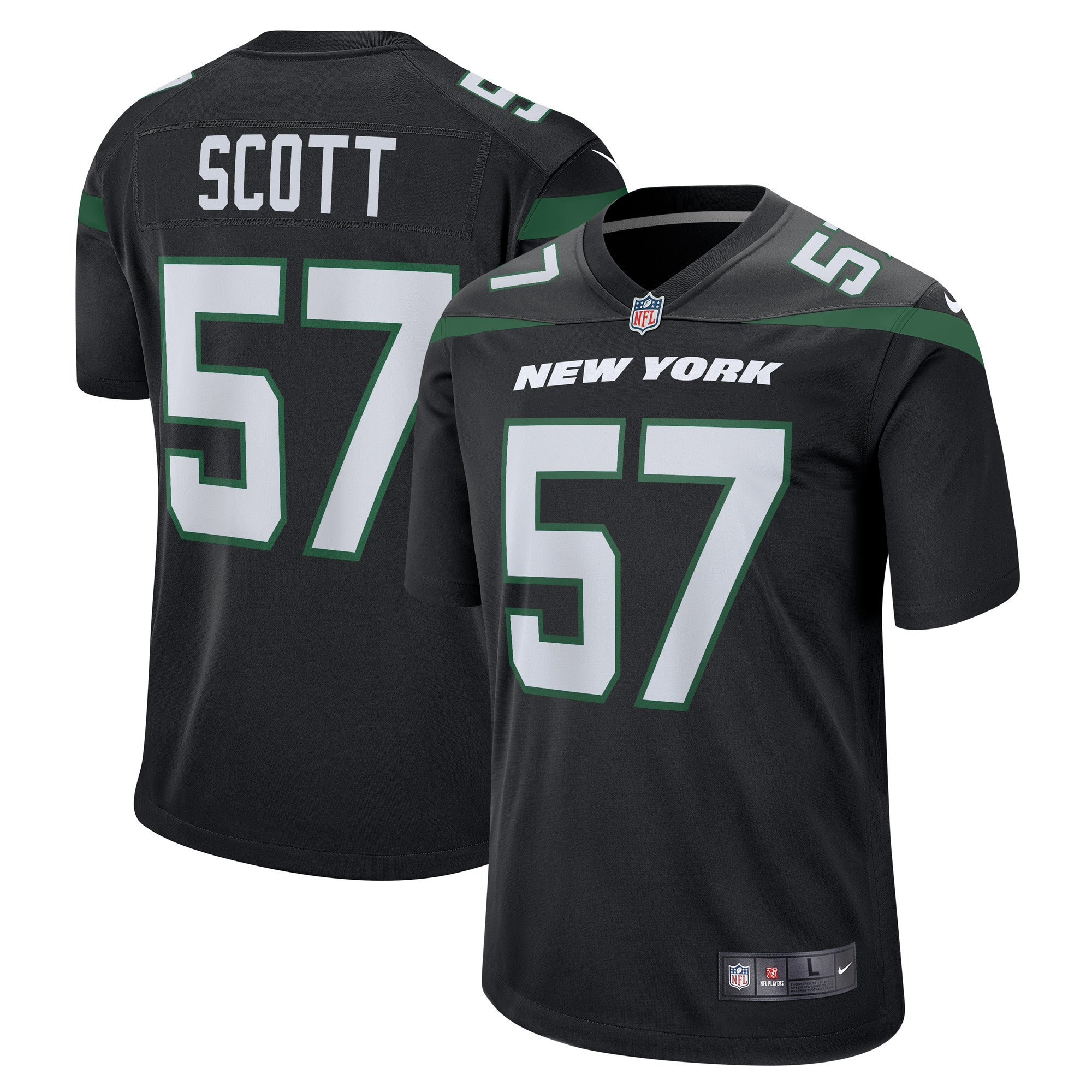 Bart Scott New York Jets Retired Player Jersey – Black NFL