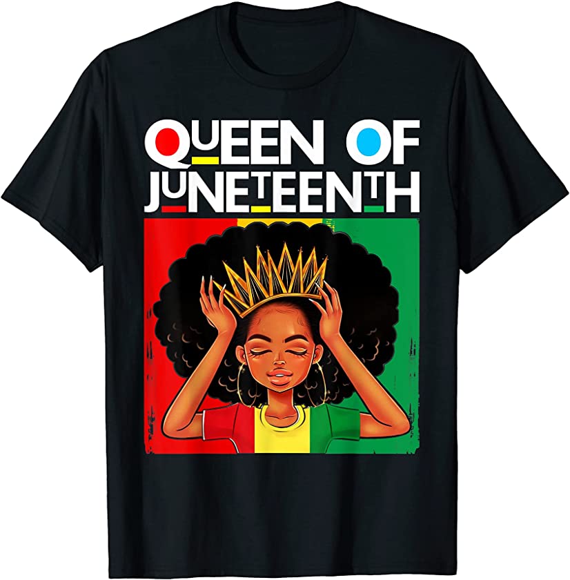 Black Queen shirt Queen Of Juneteenth Melanin African US T-Shirt