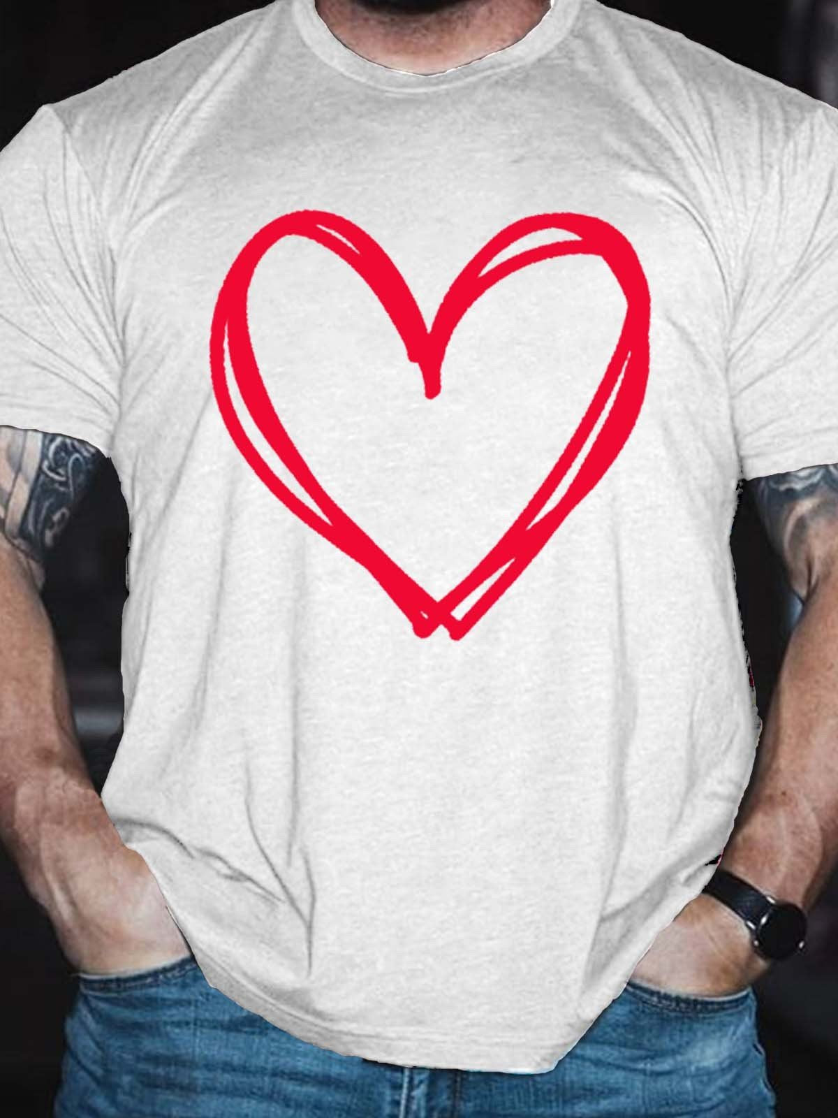 Valentine’S Day 2022 Gift Couple Shirt Women/Men Heart Love Couple T-Shirt