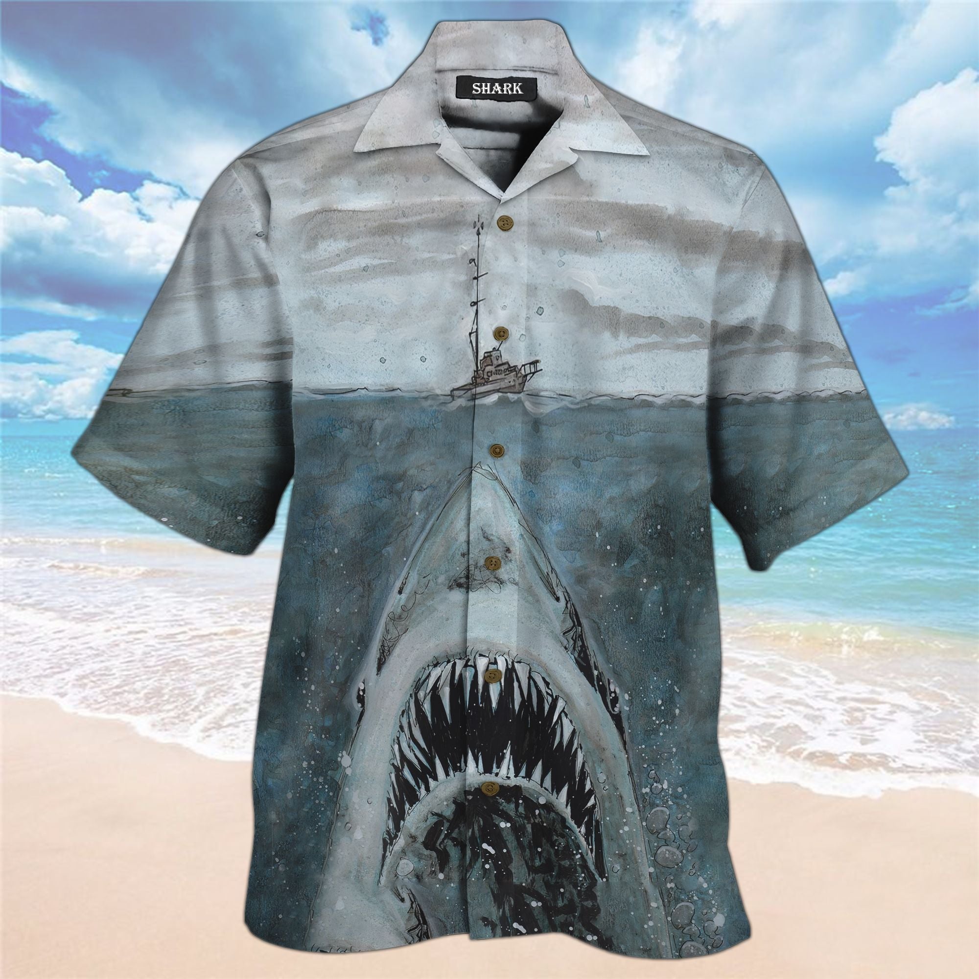 Shark Mouth Hawaiian Shirt | For Men & Women | Hw1591