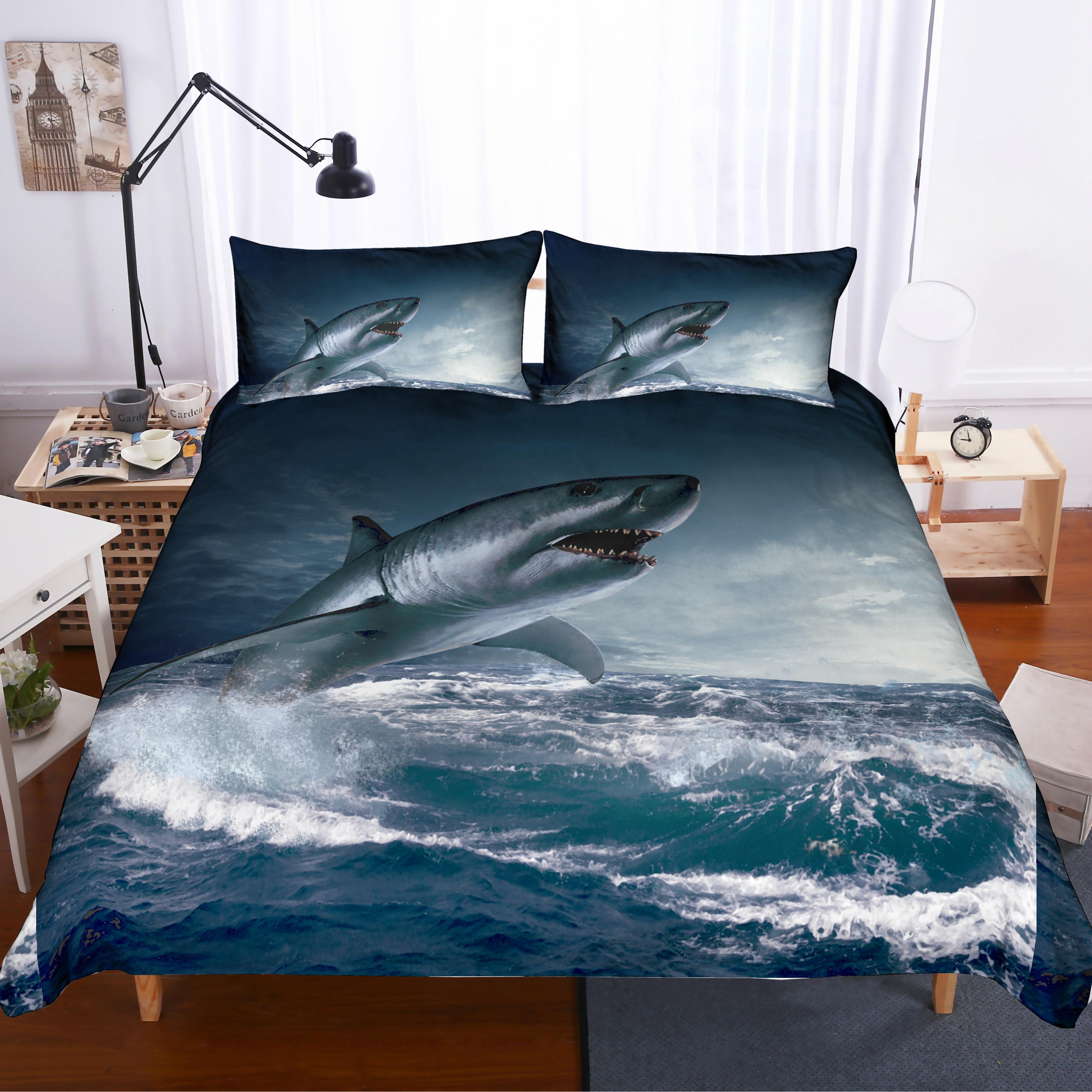 3D Shark Quilt Cover Set Bedding Set Pillowcases 117