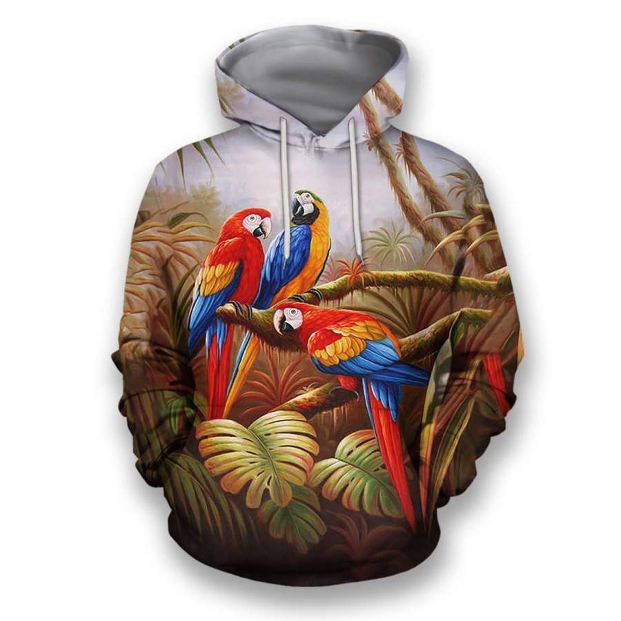 All Over Printed Parrots Shirts H404