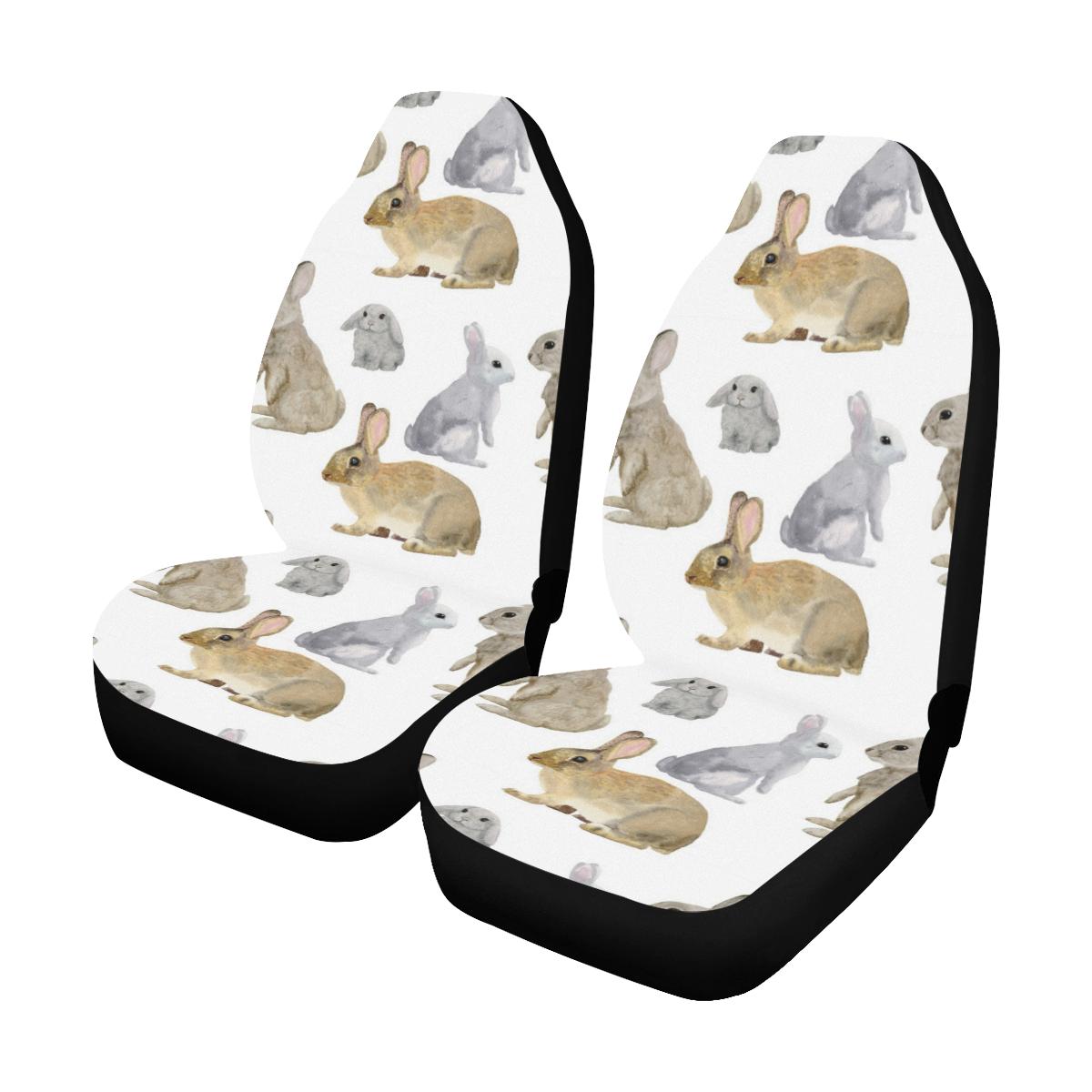 Rabbit Pattern Print Design 02 Universal Fit Car Seat Covers