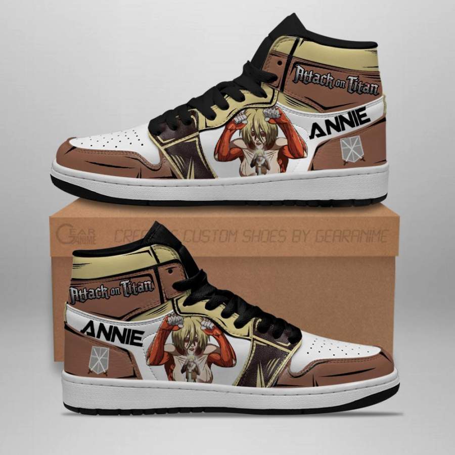 Annie Leonhart Shoes High Top Attack On Titan Anime Sneakers