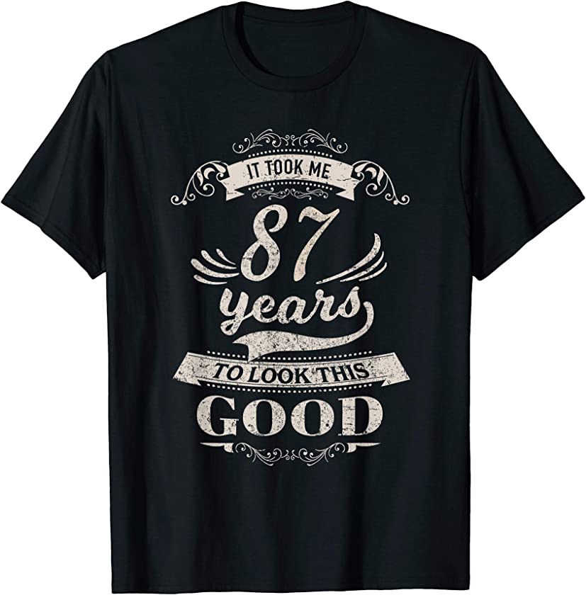 87th Birthday Gifts Men Women Born 1932 Vintage 87 Year Old T-Shirt