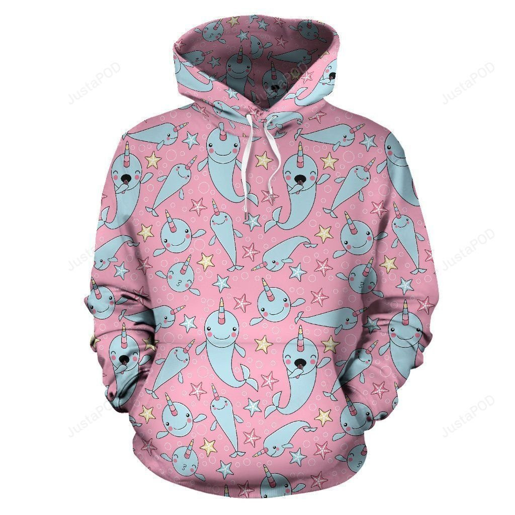 Narwhal Cartoon Cute Print Hoodie & Zip Hoodie