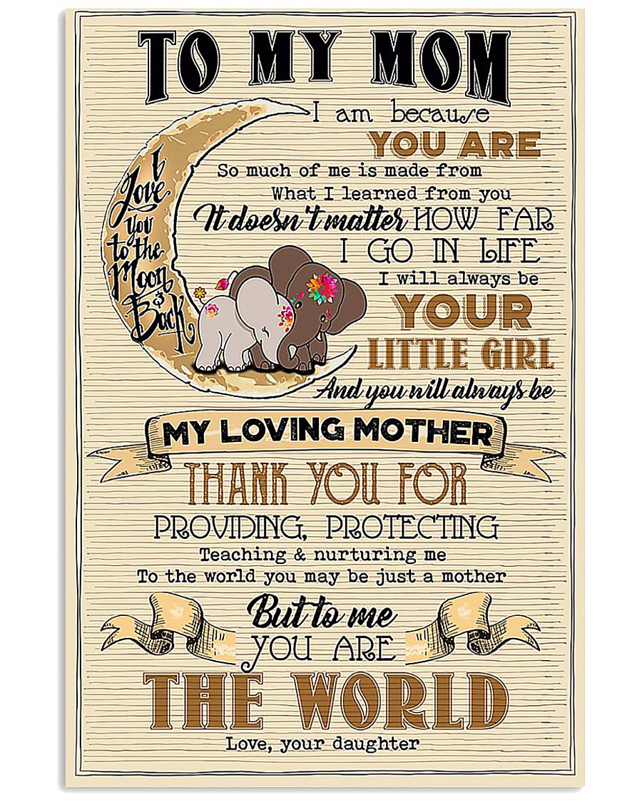 To My Mom Elephant Thank You – Mother Poster 0921