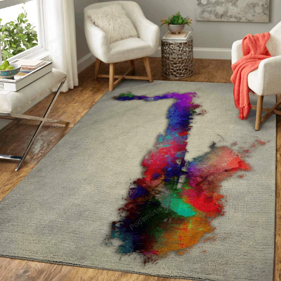 Saxophone art – Music Art For Fans Area Rug Living Room Carpet Floor Decor