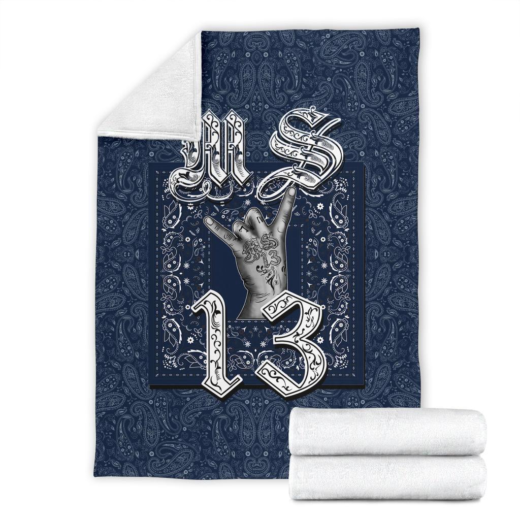 Ms-13 Gang Premium Blanket – Blue Bandana Pattern A21