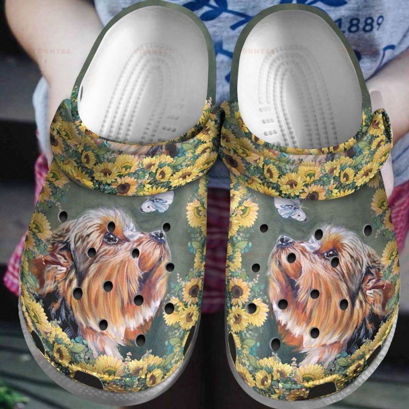 Sunflower Yorkshire My Lovely Gift For Lover Rubber clog Shoes Comfy Footwear