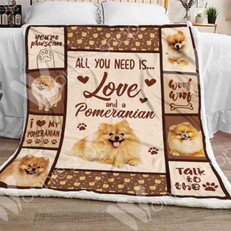 Pomeranian Dog Sherpa Blanket OCT3001 68O39