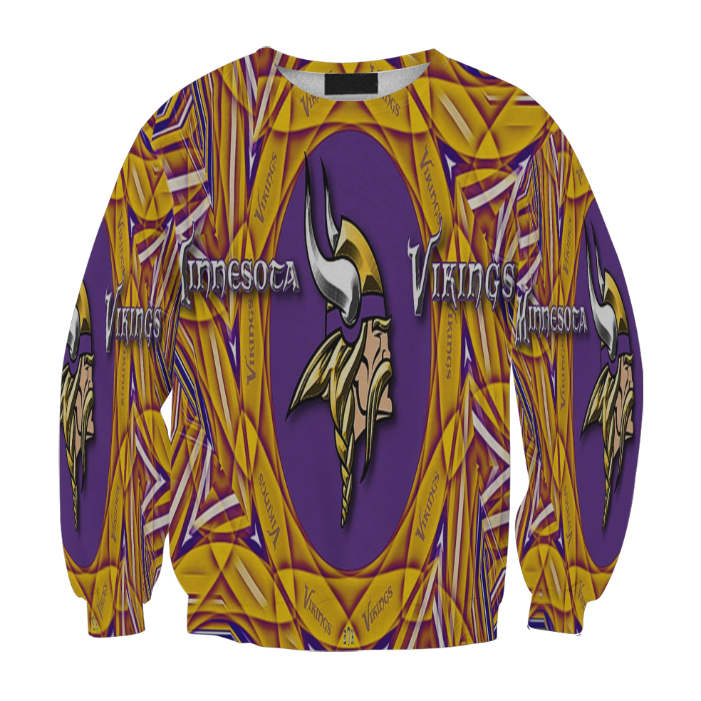 Minnesota Vikings Emblem Shape V2 Gift For Fan 3D Full Printing Sweatshirt