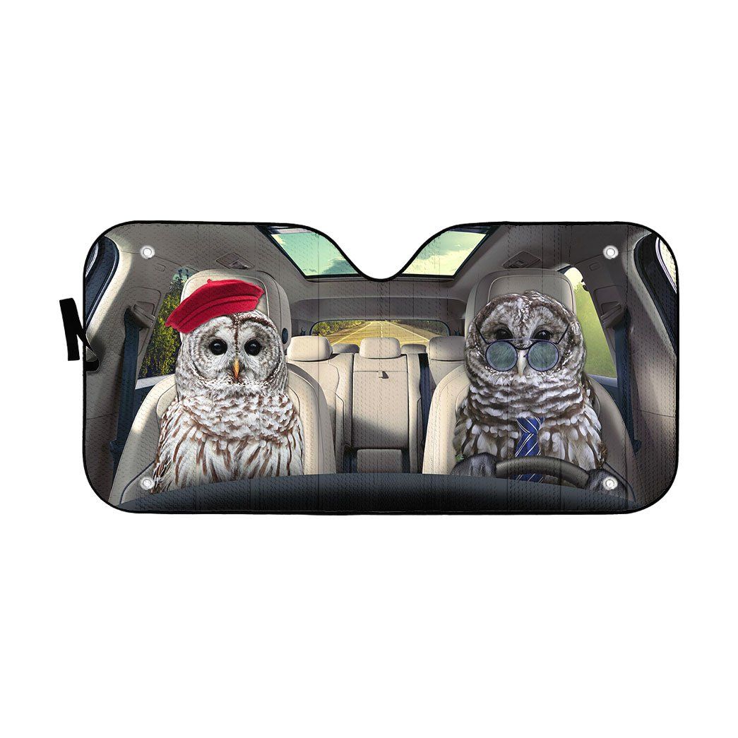 Gearhumans Gearhuman 3D Barred Owls Couple Auto Car Sunshade