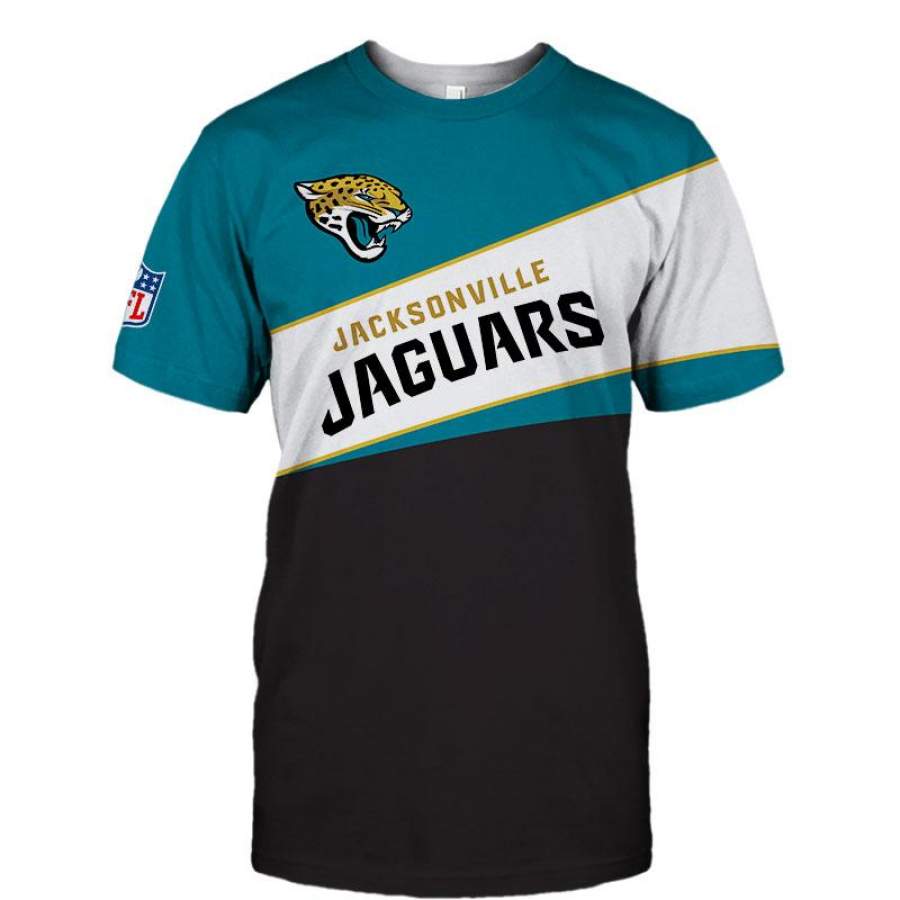 Jacksonville Jaguars T-Shirt 3D All Over Print Custom 3D Jacksonville Jaguars Graphic Printed 3D T-Shirt 3D All Over Print All Over Print Tee For Men For Women