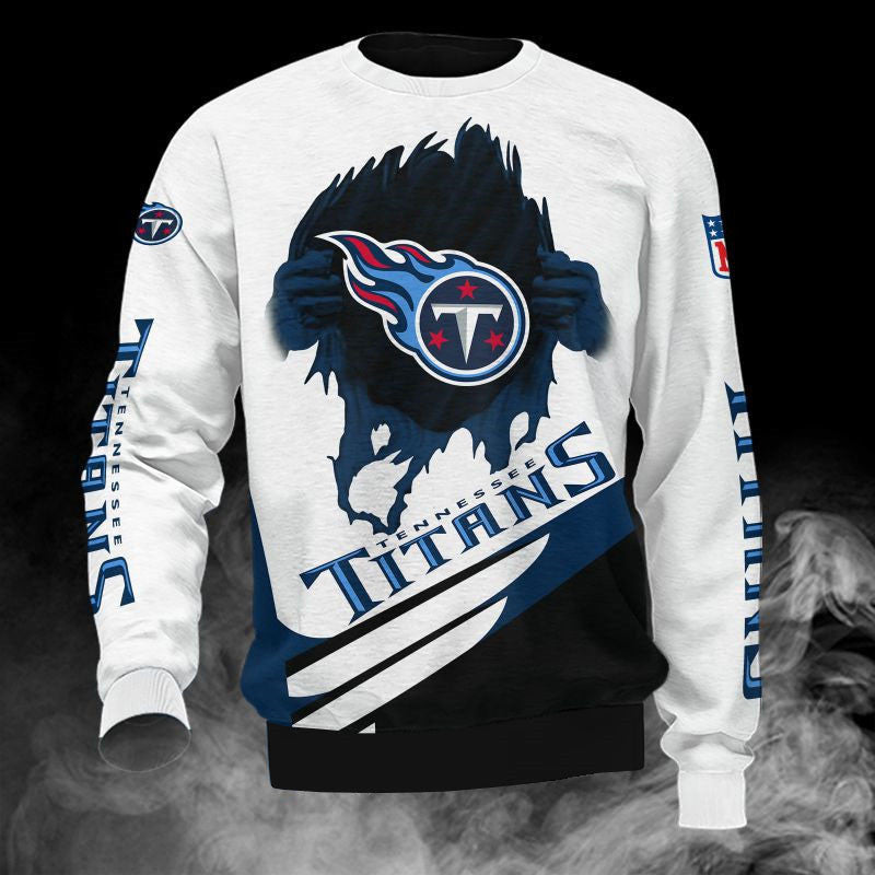 Tennessee Titans White Navy Blue Gift For Fan Ugly Wool Sweater Christmas V2