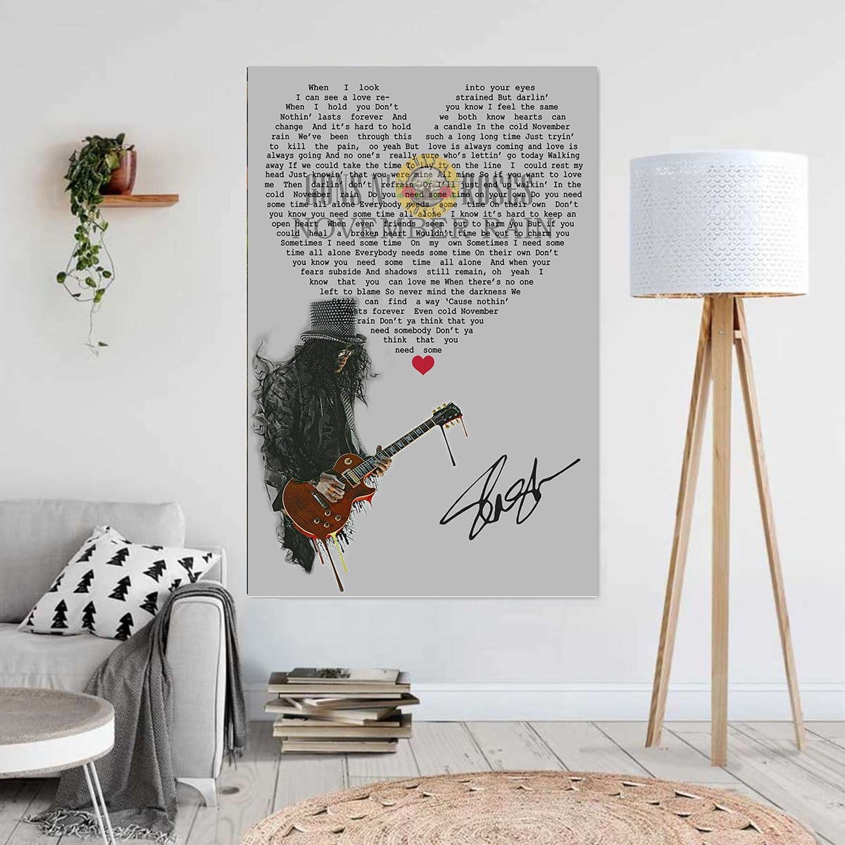 Canvas Prints Gun Roses November Rain Home Decor Canvas