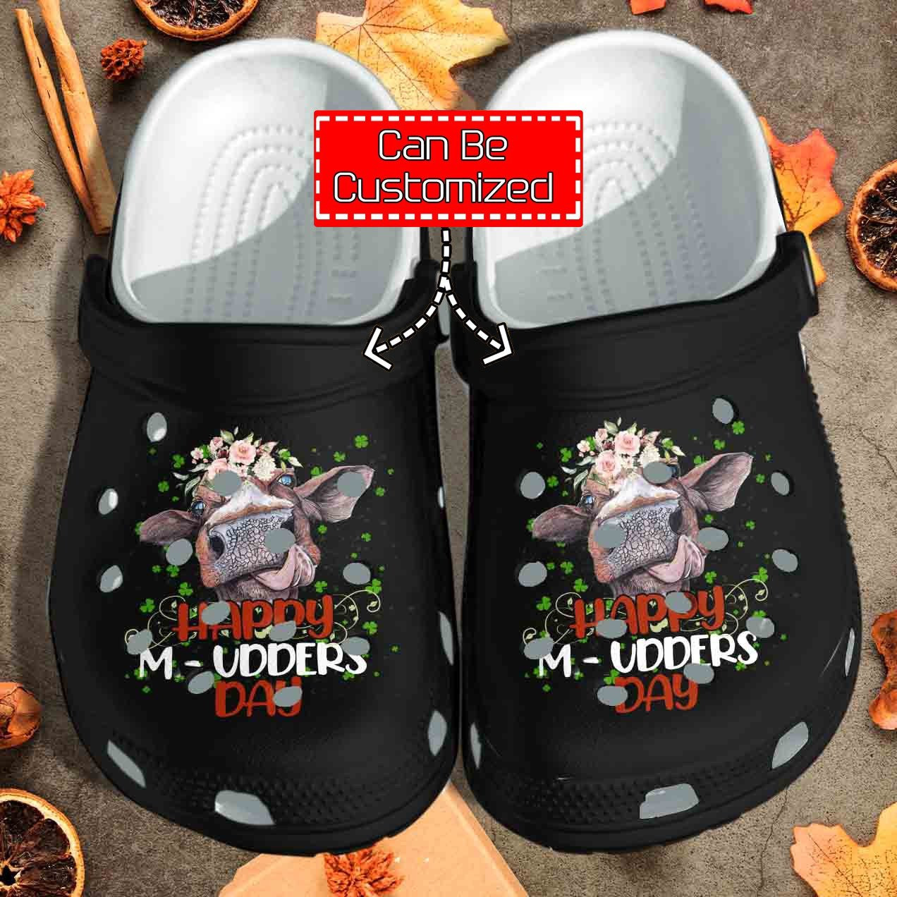 Cow Funny Happy Mudders Day Crocss Clog Shoes Custom Crocss For Men Women Kids