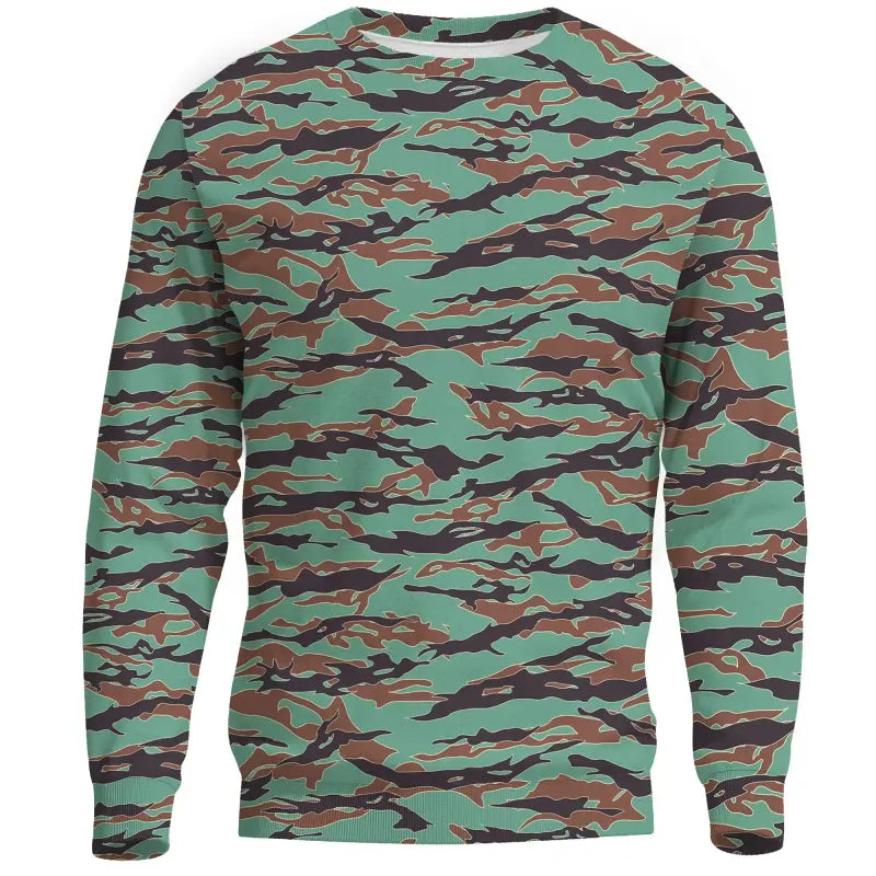 Army Guyana Tiger Stripe Camouflage Seamless Sweatshirt Rlt8