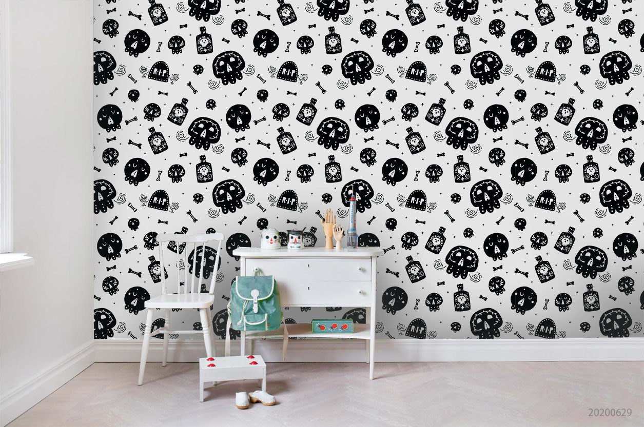 3D Halloween Party Wall Mural Wallpaper A376 Lqh