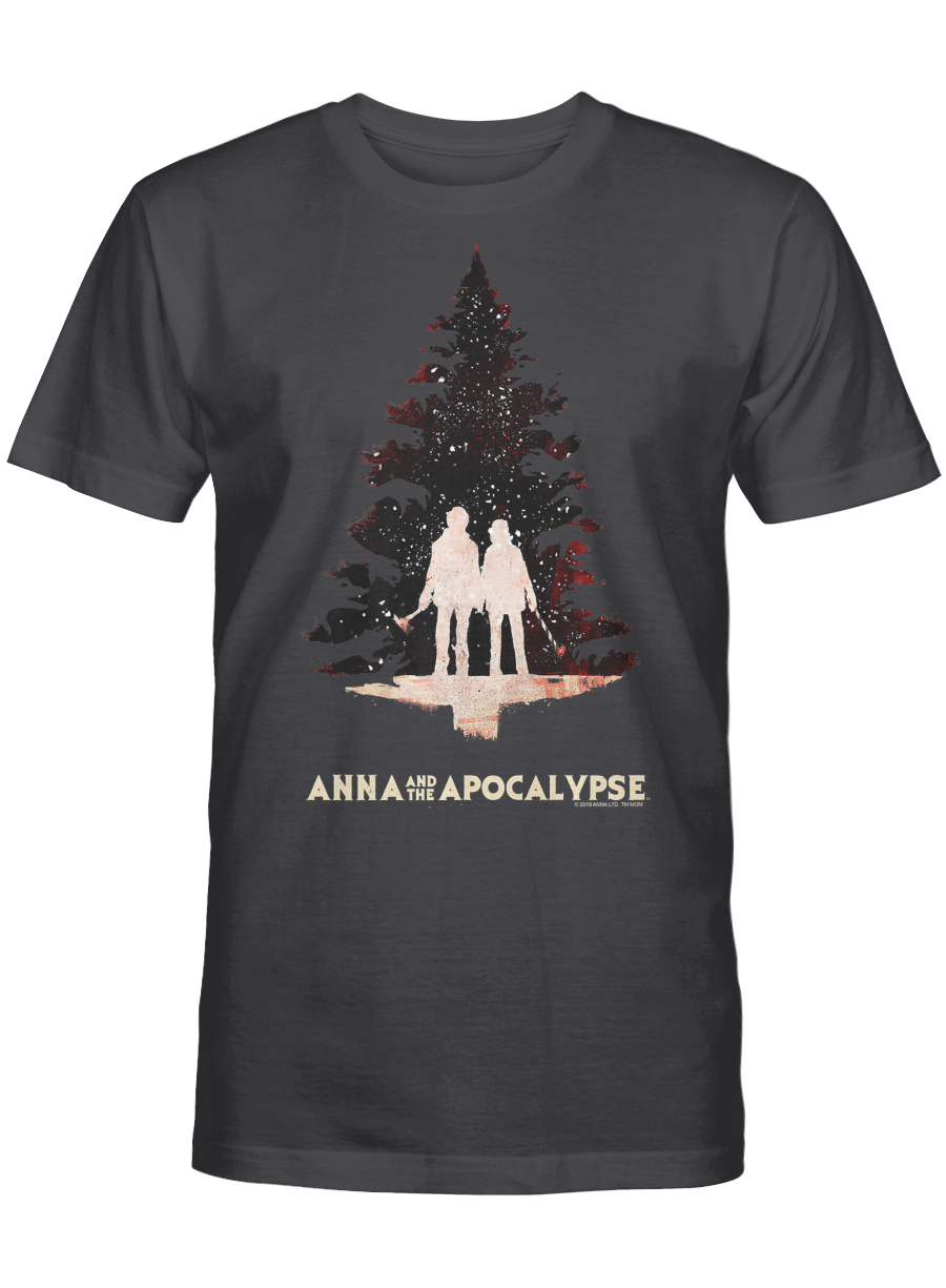 AmazeStyleZ Santa’s Reindeer, Ugly Christmas Sweater, Christmas Gift Ideas, Anna And The Apocalypse Zombie Tree Silhouette Christmas Premium T-Shirt