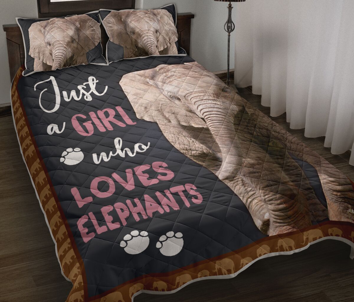 Just A Girl Who Loves Elephants Qbs Quilt Bedding Set Bedroom Decoration Twin/Queen/King Size Bedding