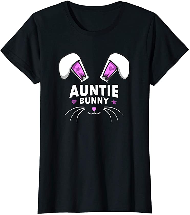 Womens Easter Day Family Matching Auntie Bunny Cute Rabbit Aunt T-Shirt