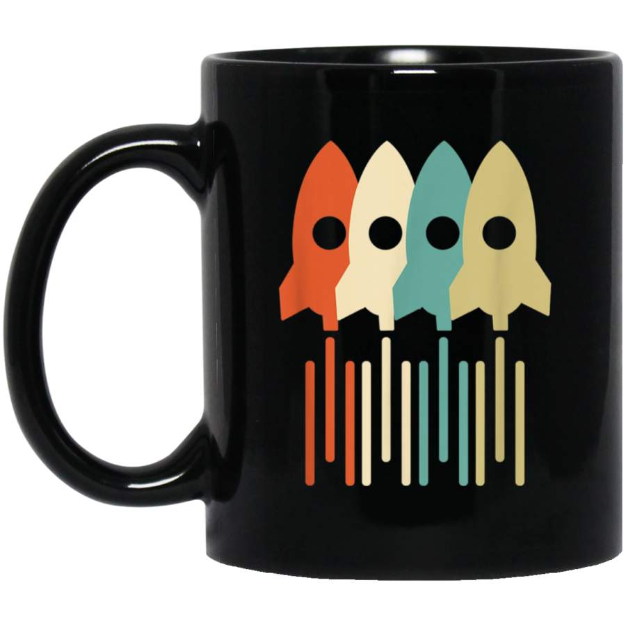 Vintage Rocket Scientist Black Mug