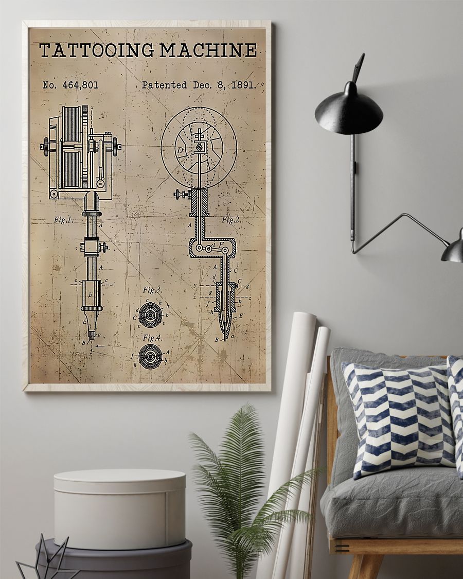 Tattoo Tattooing Machine Vertical Canvas And Poster | Wall Decor Visual Art