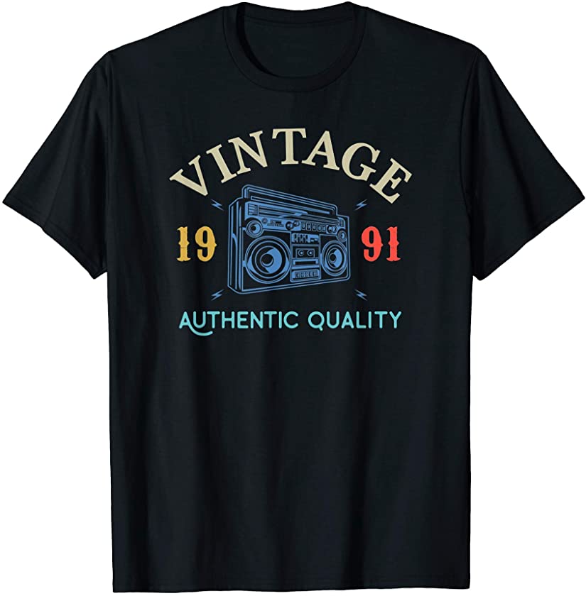 30 Years Old 1991 Vintage 30th Birthday Anniversary Gift T-Shirt