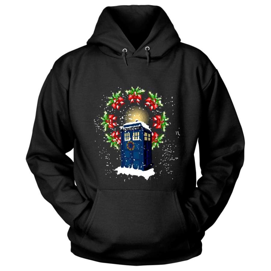 Merry Christmas T Shirt, Tardis Police Box T Shirt – Hoodie