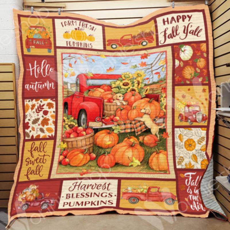 Fall Red Truck Blanket OCT1702 77O42